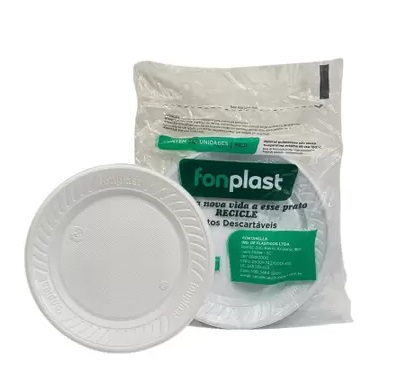 PRATO 21CM BR RASO FONPLAST 50X10