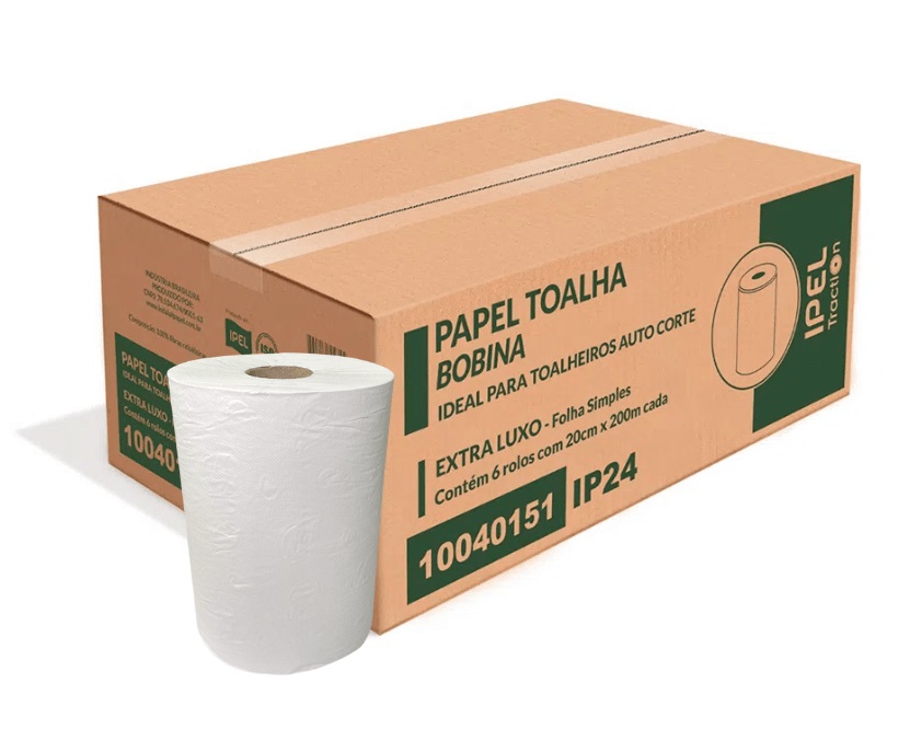 PAPEL TOALHA TRACTION 6X20X200 IP 24GR